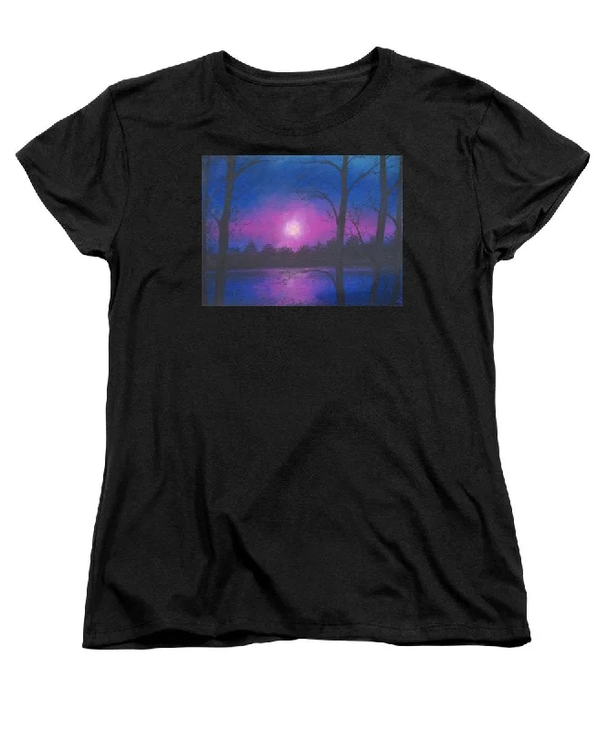 Petalled Dreams - Women's T-Shirt (Standard Fit) Mesh Blend Leather Blend Suede Blend Petalled Dreams - Women's T-Shirt (Standard Fit) Mesh Blend Leather Blend Suede Blend