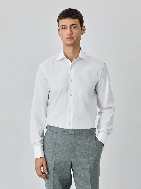 Regular fit k-easy plain poplin comfort shirt Ribbed Striped Patterned