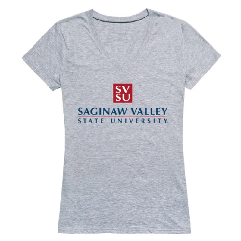 Saginaw Valley St Cardinals Womens Seal T-Shirt Thin T-Shirt Open Front Quick Dry