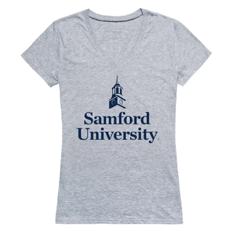 Samford Bulldogs Womens Seal T-Shirt Machine Wash Dry Clean Hand Wash