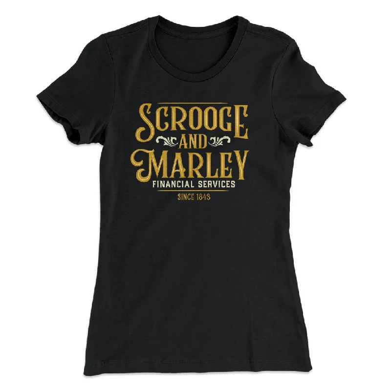 Scrooge & Marley Financial Services Women's T-Shirt Terry Blend Velvet Blend Canvas Blend