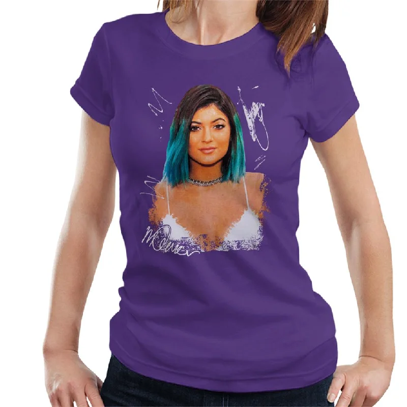 Sidney Maurer Original Portrait Of Kylie Jenner Women's T-Shirt Jersey Fabric Tulle Fabric Batik Fabric