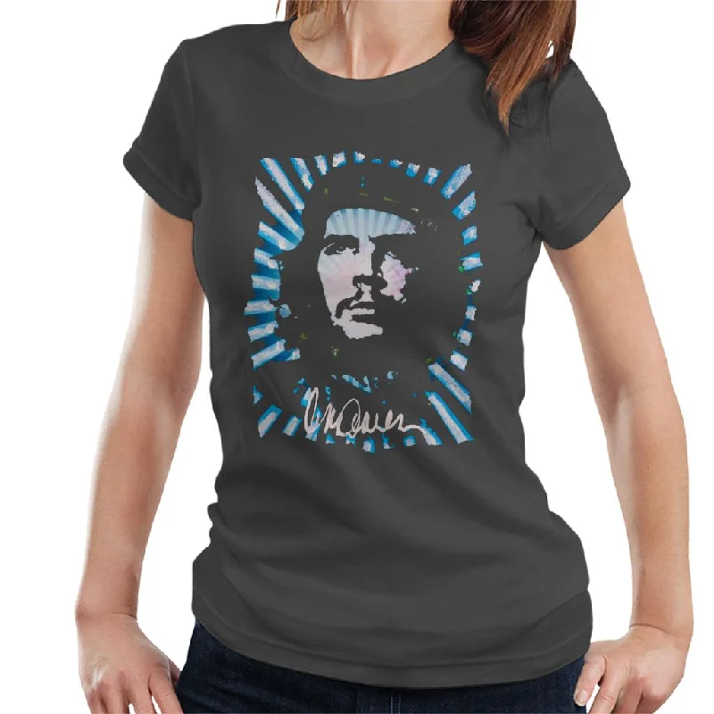 Sidney Maurer Original Portrait Of Revolutionary Che Guevara Women's T-Shirt Satin Fabric Silk Fabric Chiffon Fabric