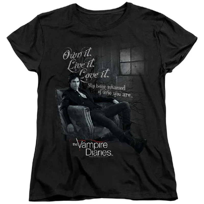 The Vampire Diaries Be Yourself Women's 18/1 Cotton Short-Sleeve T-Shirt Nylon Fabric Polyester Fabric Spandex Fabric