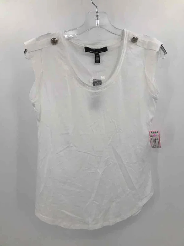 Pre-Owned WHBM White Size XXS T-shirt Welt Pockets Slit Pockets