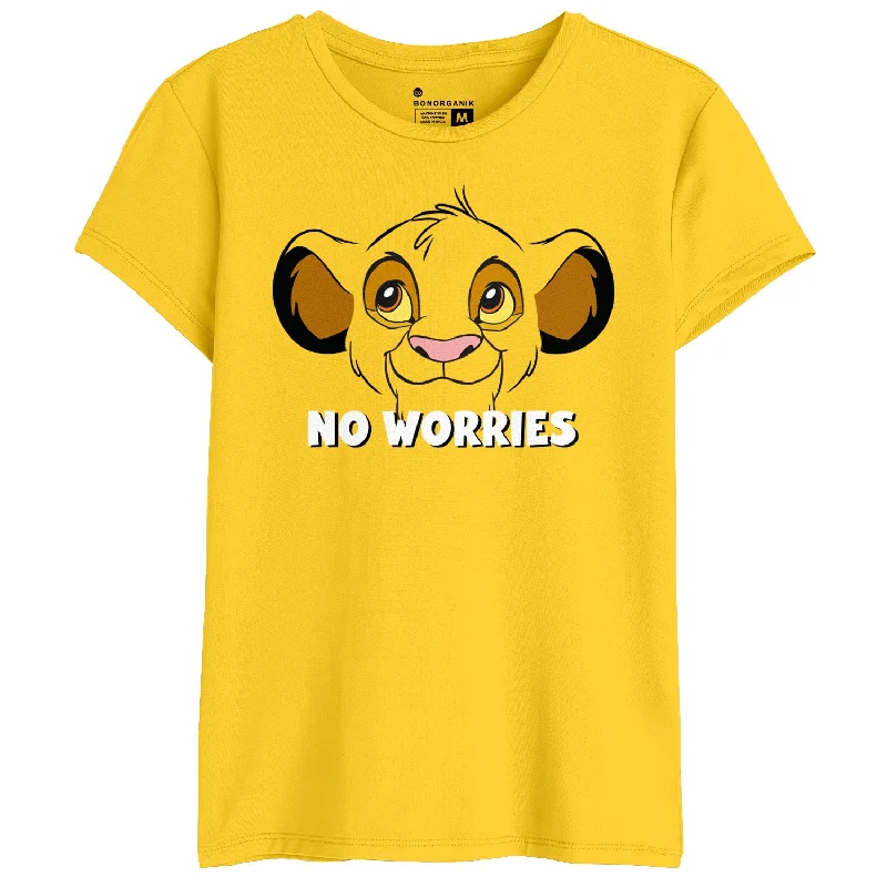 No Worries Women Graphic Printed Tees Real Fur Shearling Chenille