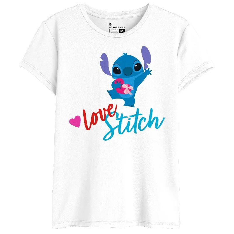 Love Stitch Women Graphic Printed Tees Satin Blend Silk Blend Wool Blend