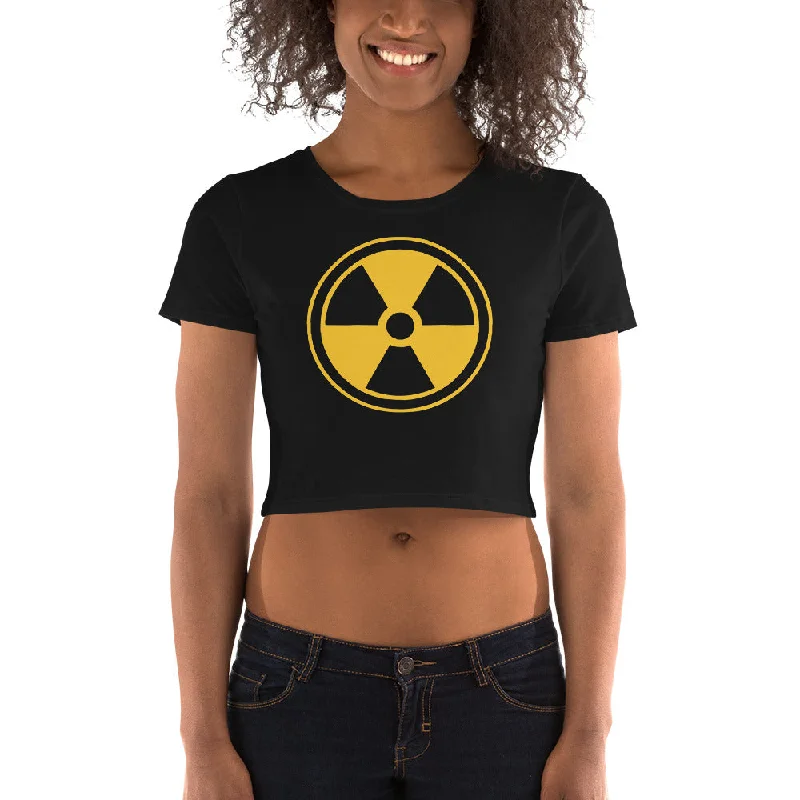 Yellow Radioactive Radiation Warning Sign Women’s Crop Tee Machine Wash Dry Clean Hand Wash Yellow Radioactive Radiation Warning Sign Women’s Crop Tee Machine Wash Dry Clean Hand Wash