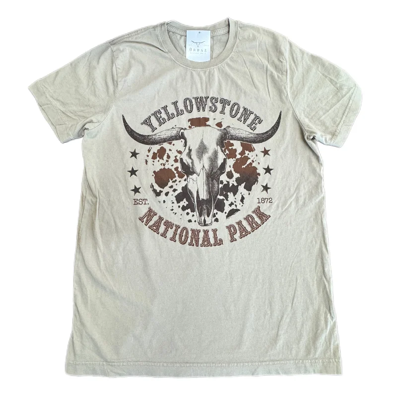 Yellowstone Skull Tee Chenille Blend Fleece Blend Nylon Blend