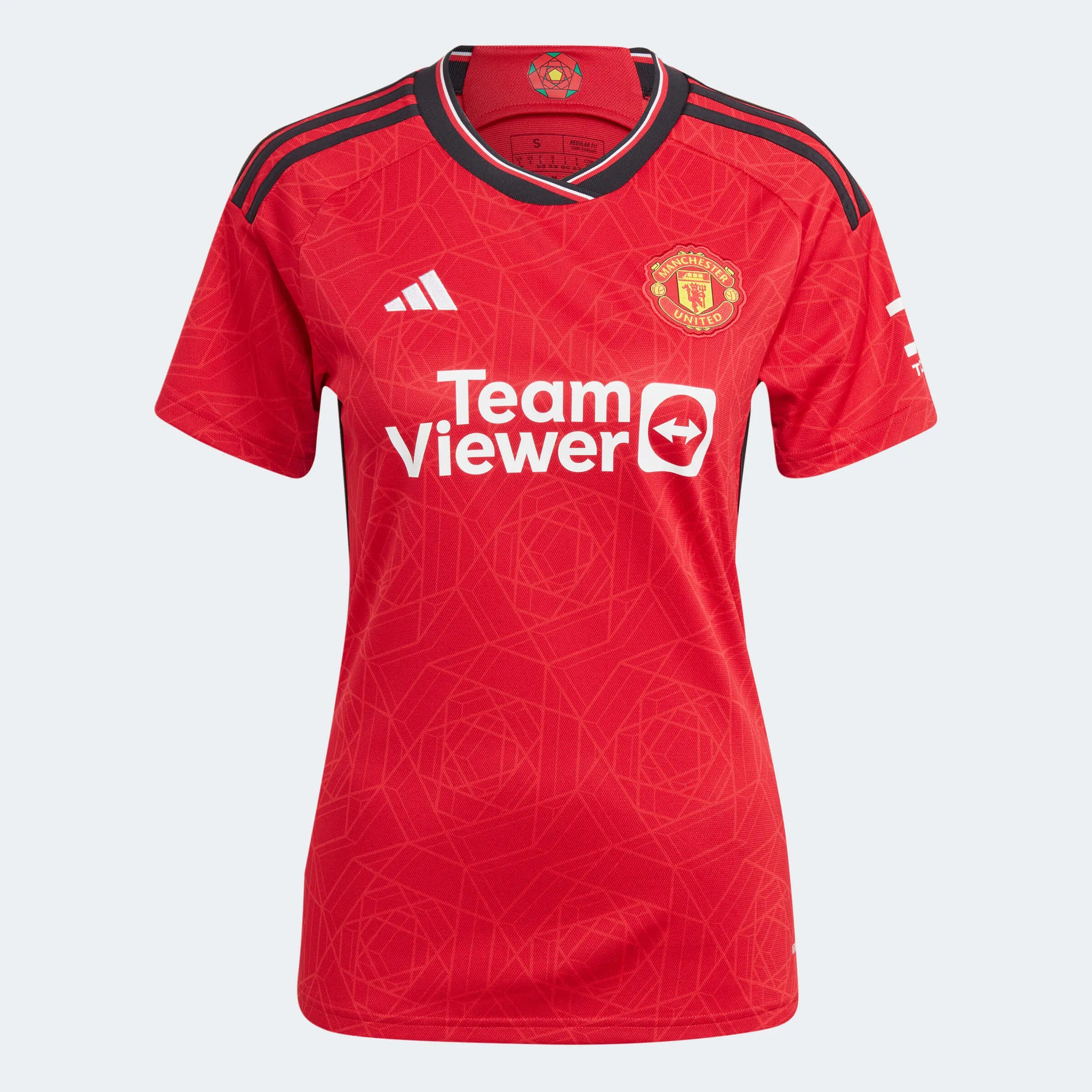 adidas 2023-24 Manchester United Women's Stadium Home Jersey Bright Color Jersey Top