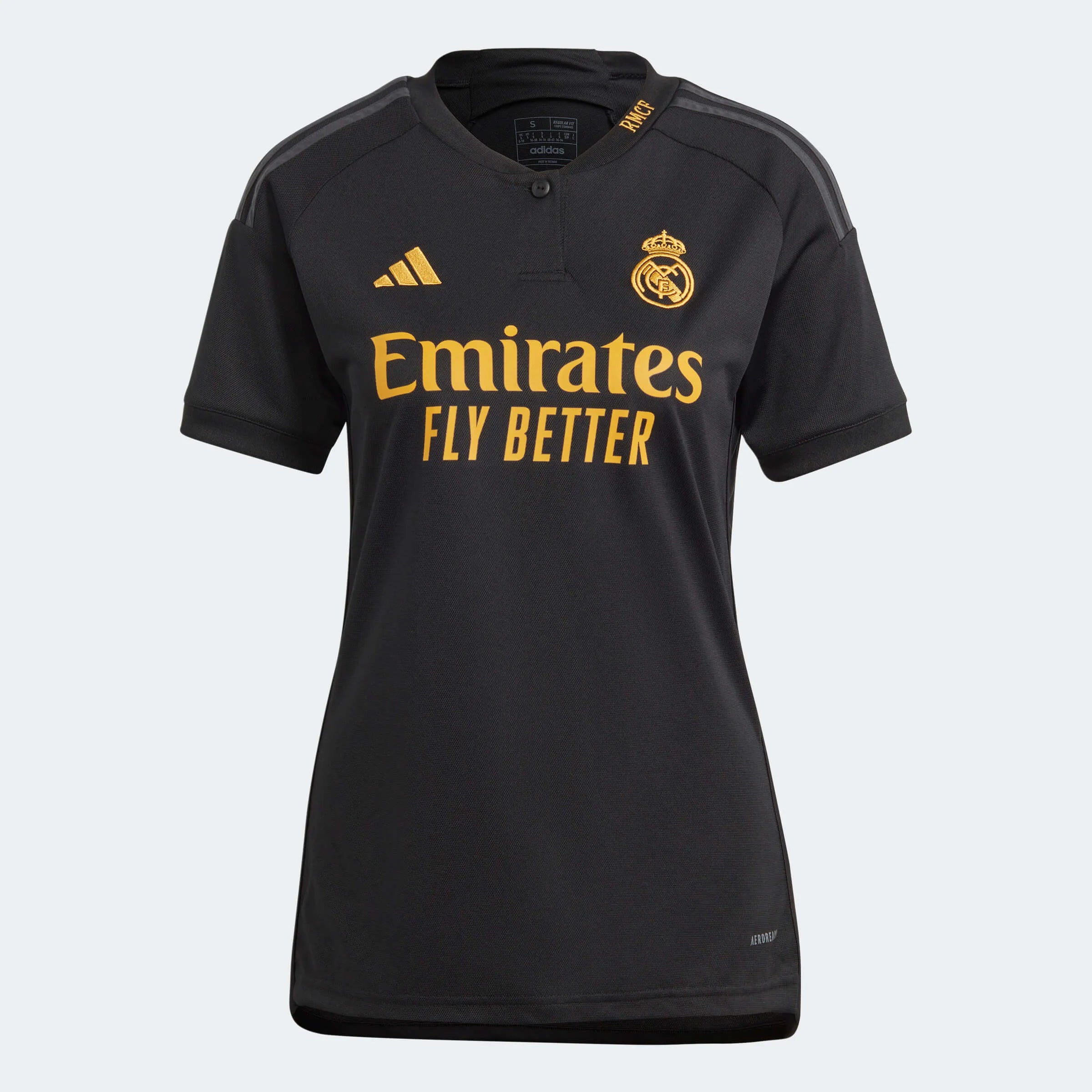 adidas 2023-24 Real Madrid Women's Stadium Third Jersey Casual Jersey Blouse