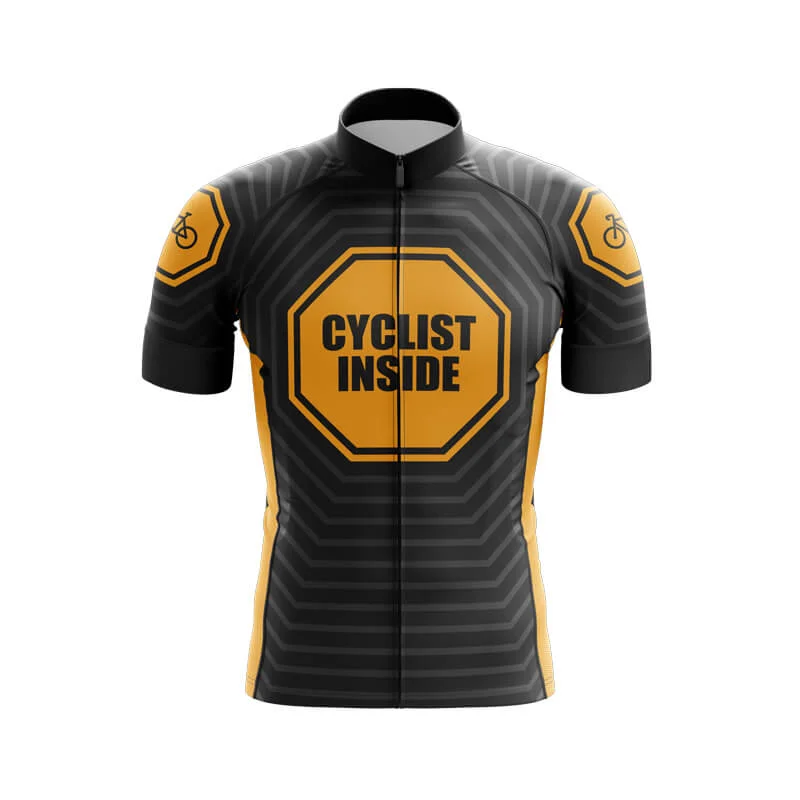 Cyclist Inside Club Jerseys (V3) (Black) One Shoulder Jersey Shirt