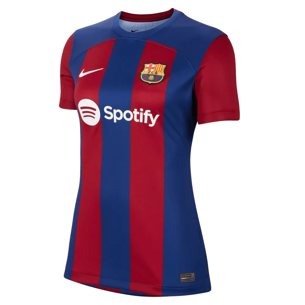 Nike 2023-24 Barcelona Women's Stadium Home Jersey Striped Jersey Top