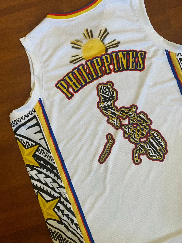 Philippines Tribal Sun white Jersey One Shoulder Jersey Shirt