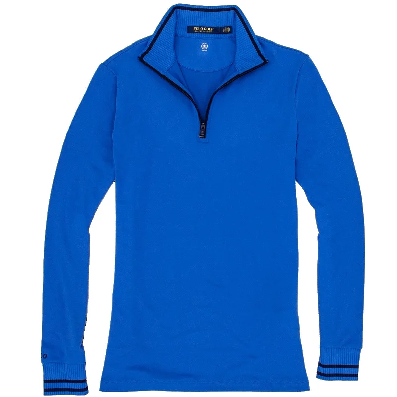 Polo Golf Ralph Lauren Extreme Jersey Colby Blue Womens Golf 1/4 Zip Trendy Jersey Shirt