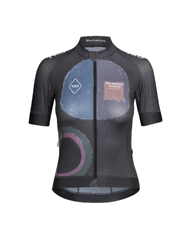 Women's T.K.O. Mechanism Jersey - Black High Neck Jersey Shirt