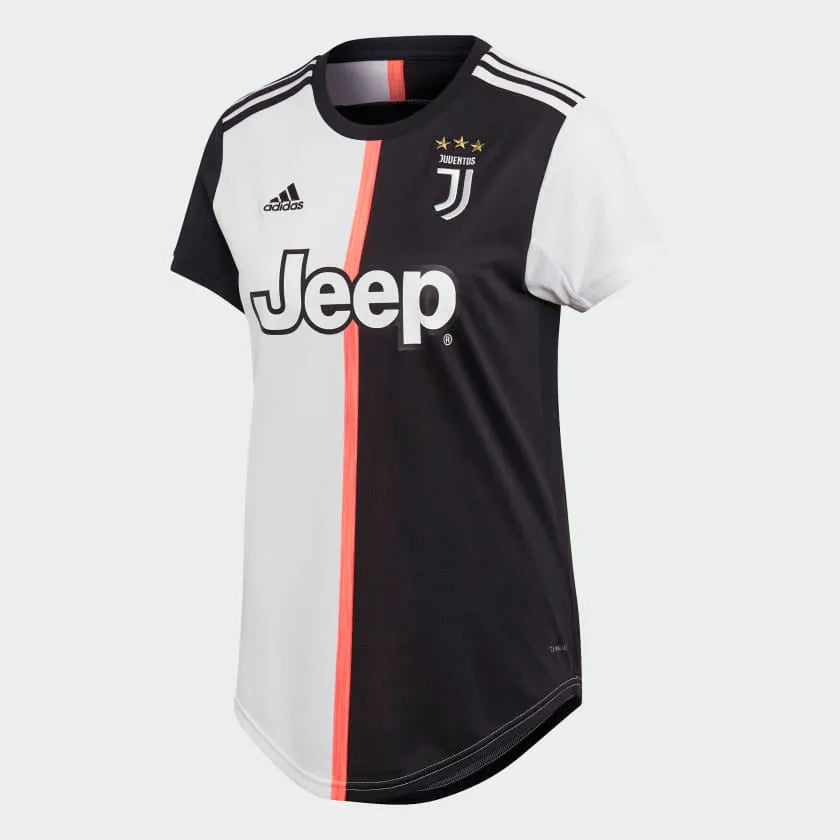 adidas 2019-20 Juventus Women's Home Jersey - White-Black Vintage Jersey Tee