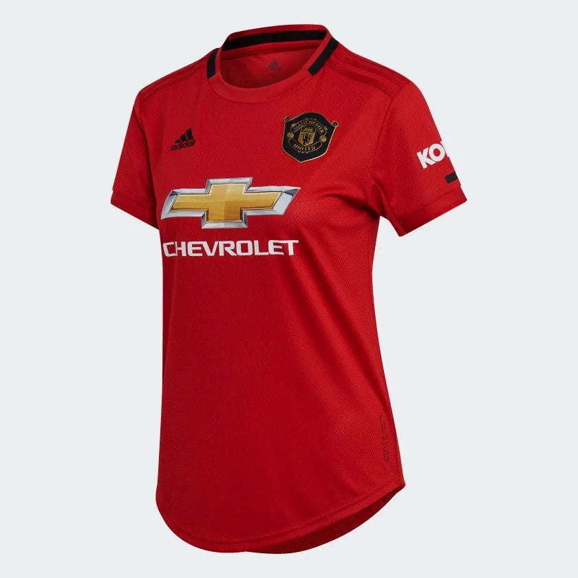 adidas 2019-20 Manchester United Women's Home Jersey - Red Silver Jersey Tee