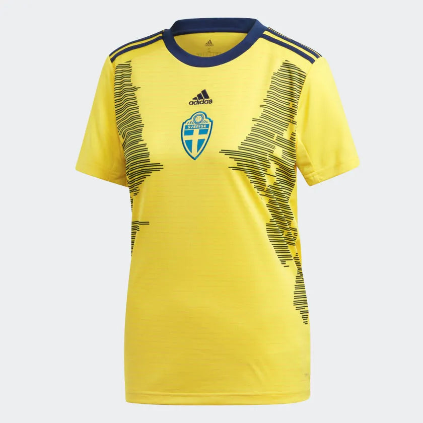 adidas 2019-20 Sweden WOMENS Home Jersey - Yellow Bright Color Jersey Top