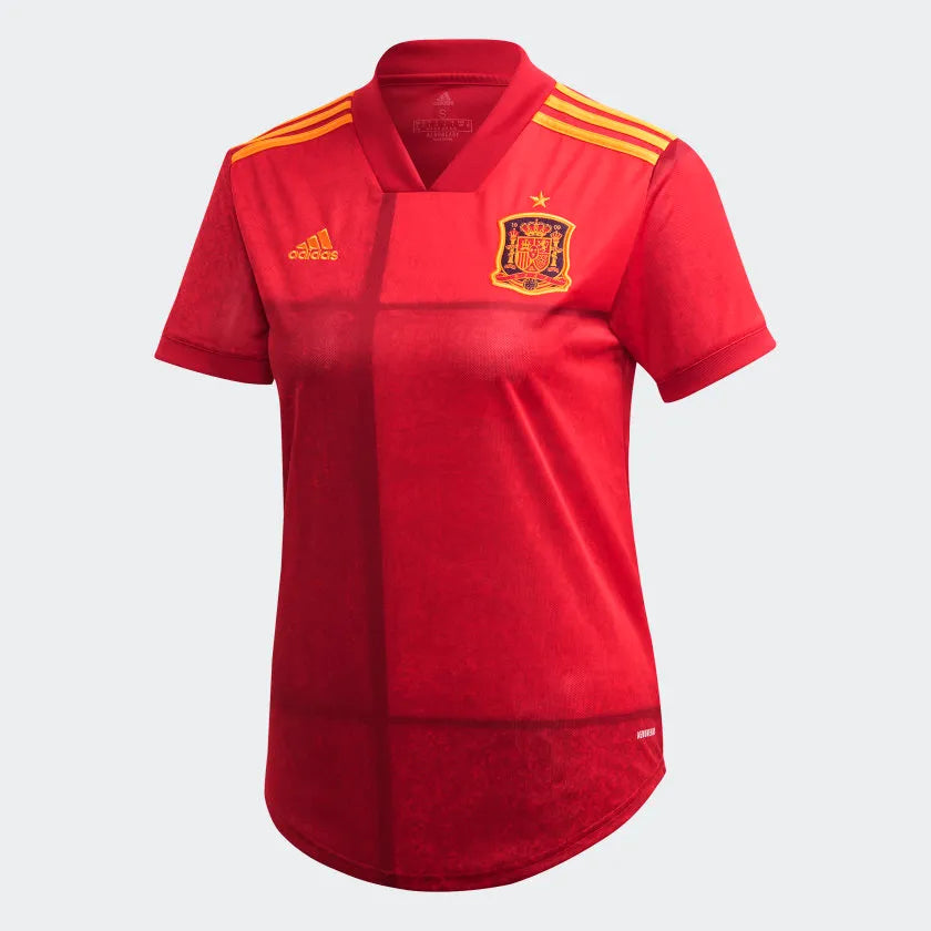 adidas 2020-21 Spain Home WOMENS Jersey - Red Olive Green Jersey Tee