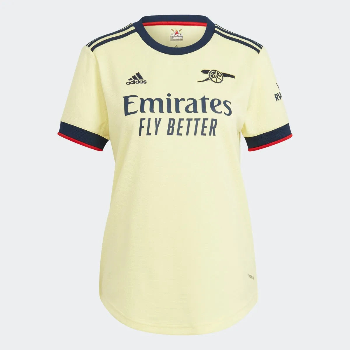 Adidas 2021-22 Arsenal Women Away Jersey - Pearl Citrine Long Sleeve Jersey Tee