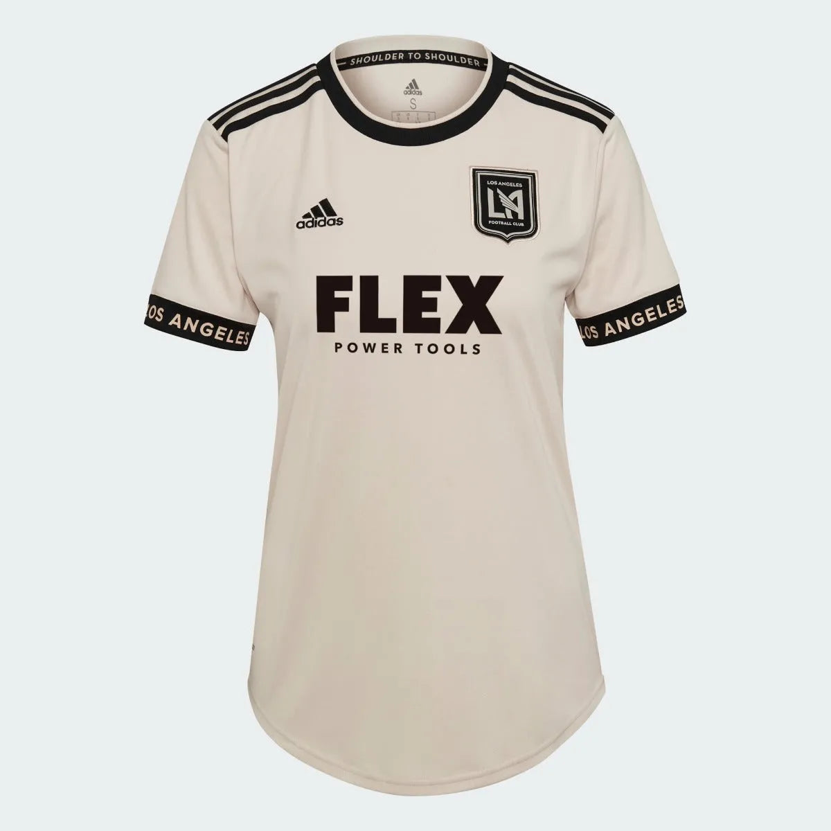 Adidas 2021-22 LAFC Women Away Jersey - Beige-Black V Neck Jersey Blouse