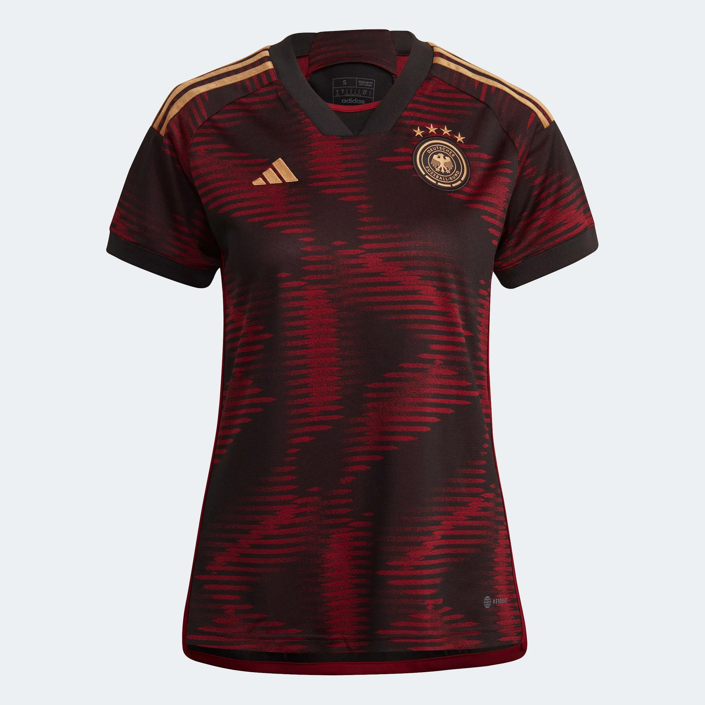 adidas 2022-23 Germany Women's Away Jersey Black Pastel Jersey Tee