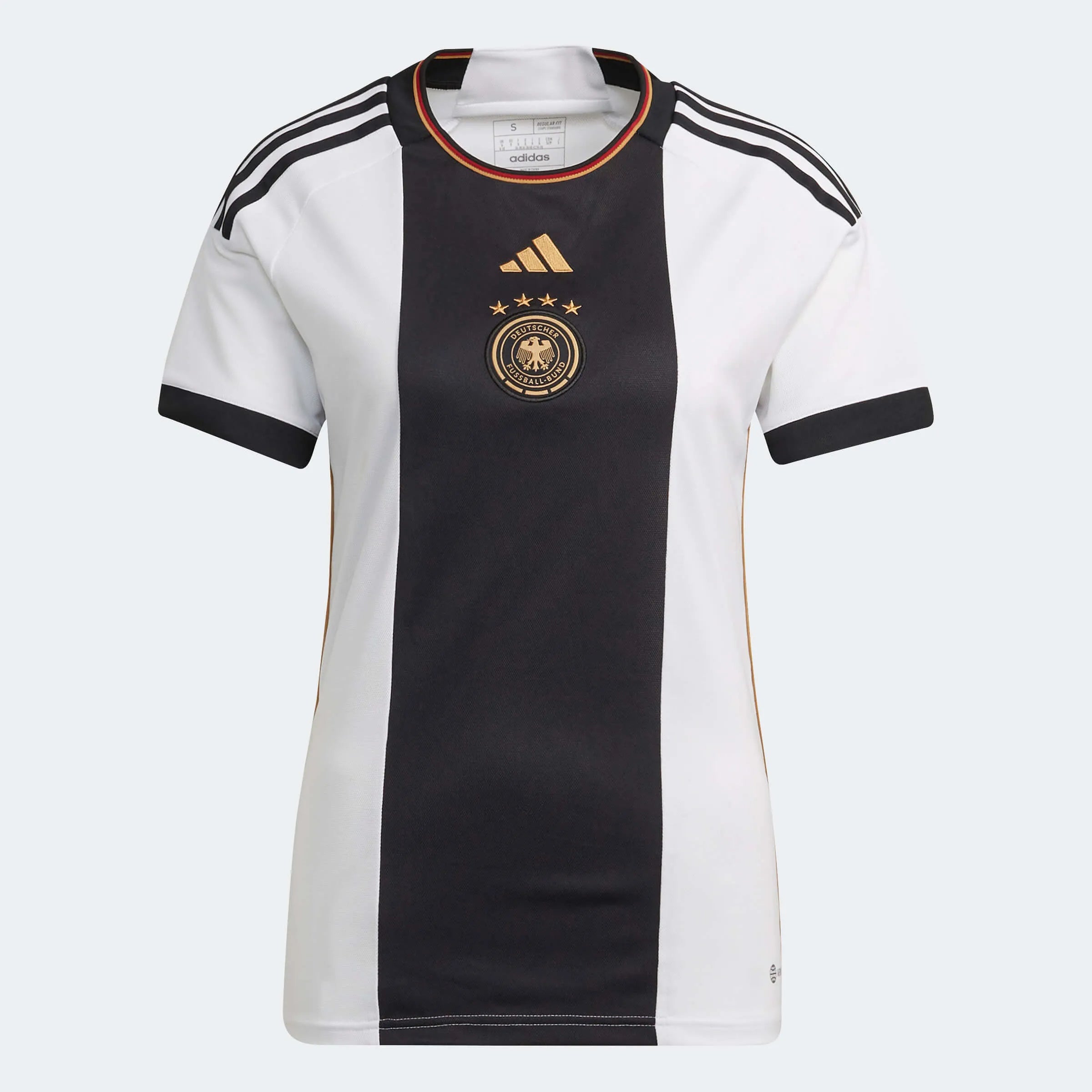 adidas 2022-23 Germany Womens Home Jersey White-Black Solid Color Jersey Shirt