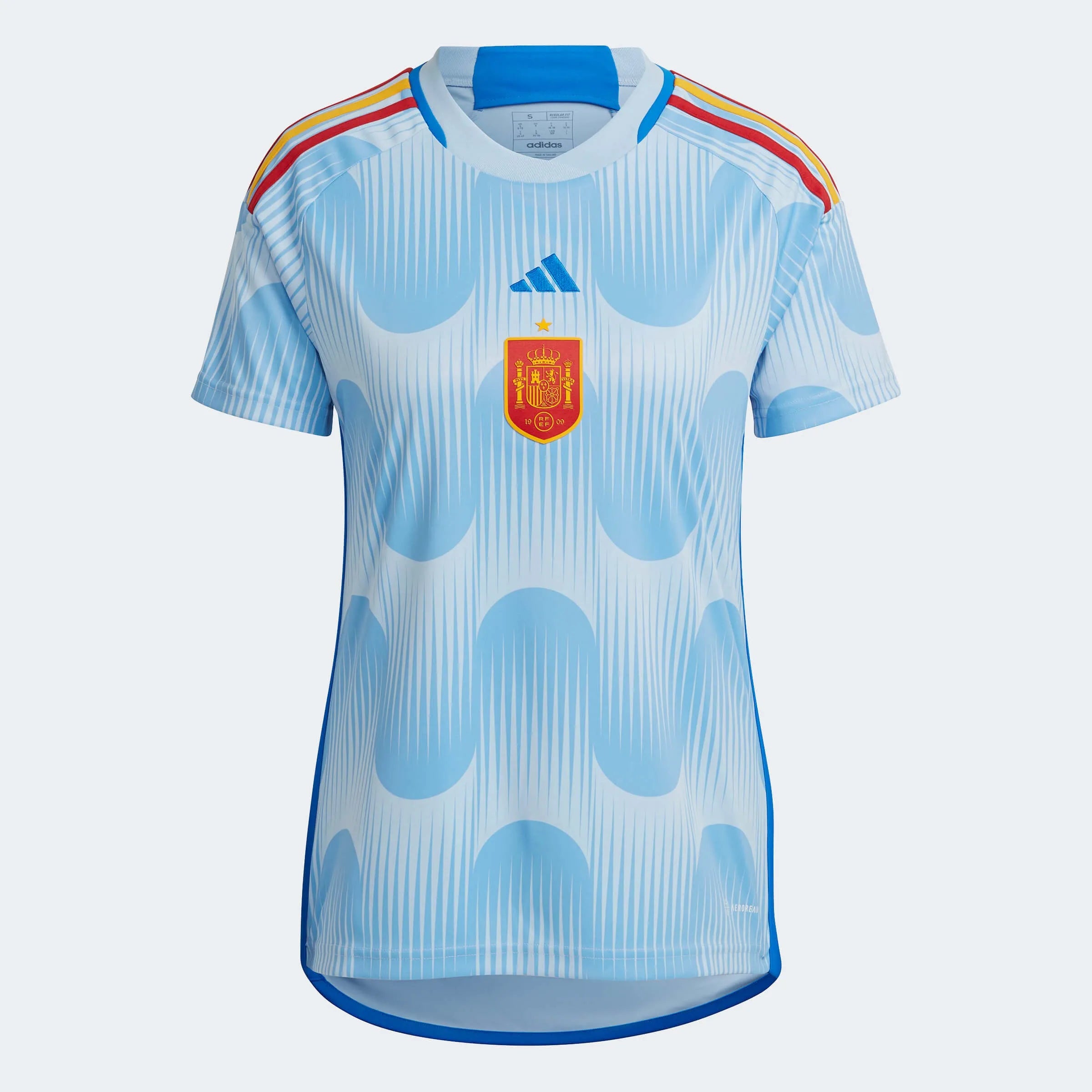 adidas 2022-23 Spain Women's Away Jersey - Glory Blue Floral Jersey Blouse