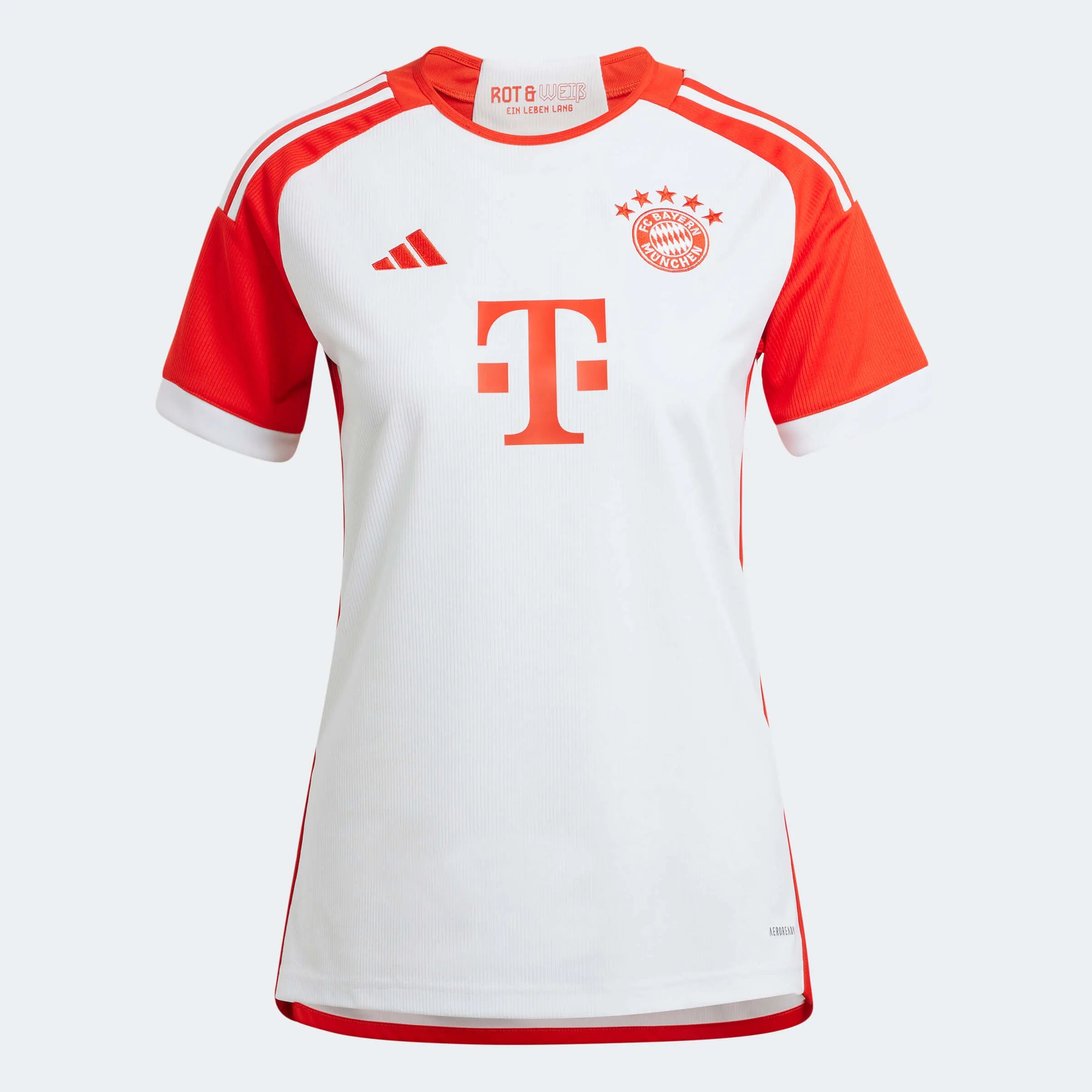 adidas 2023-24 Bayern Munich Women's Stadium Home Jersey Classic Jersey Tee