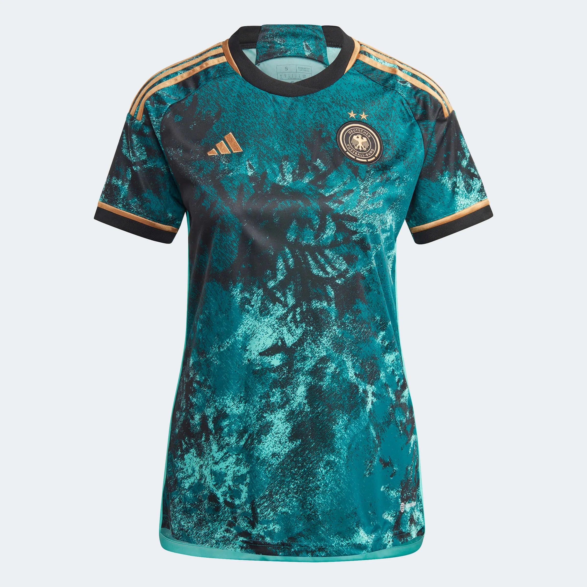 adidas 2023-24 Germany Womens Away Jersey - Legacy Teal Designer Jersey Tee