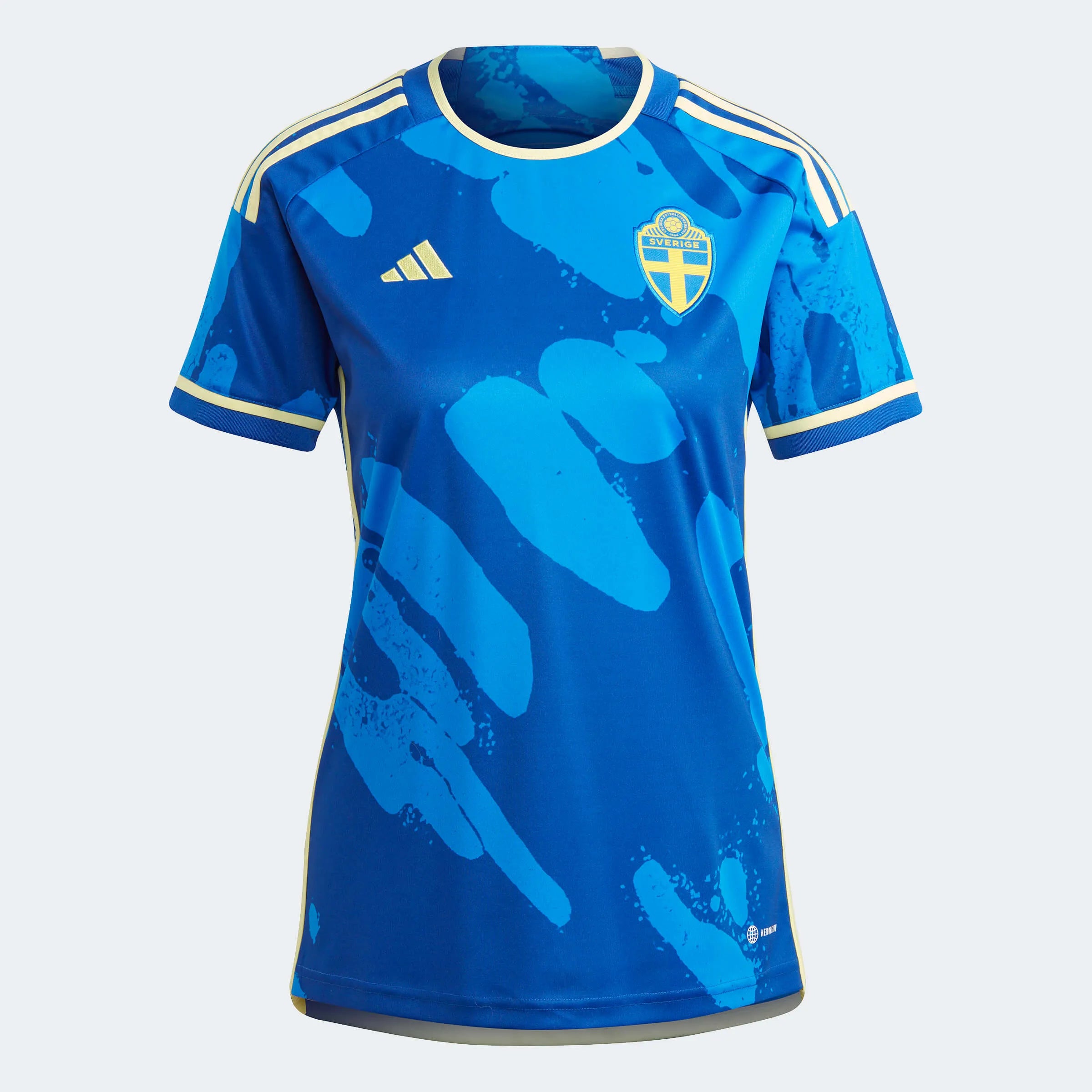 adidas 2023-24 Sweden Womens Away Jersey - Royal Blue Recycled Jersey Tee