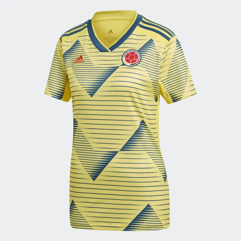 adidas Colombia 2019-20 Home WOMEN Jersey - Yellow Cream Jersey Tee