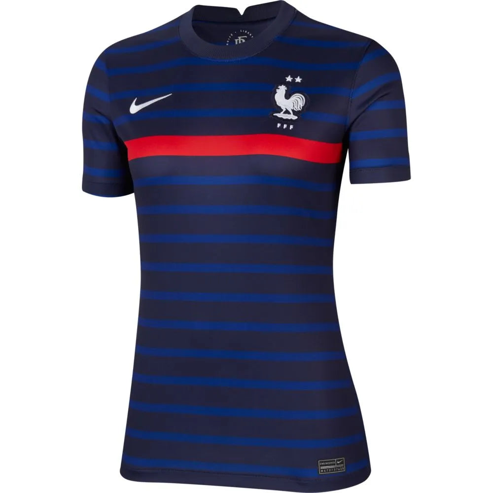 Nike 2020-21 France WOMENS Home Jersey - Blue-Red Mustard Yellow Jersey Tee