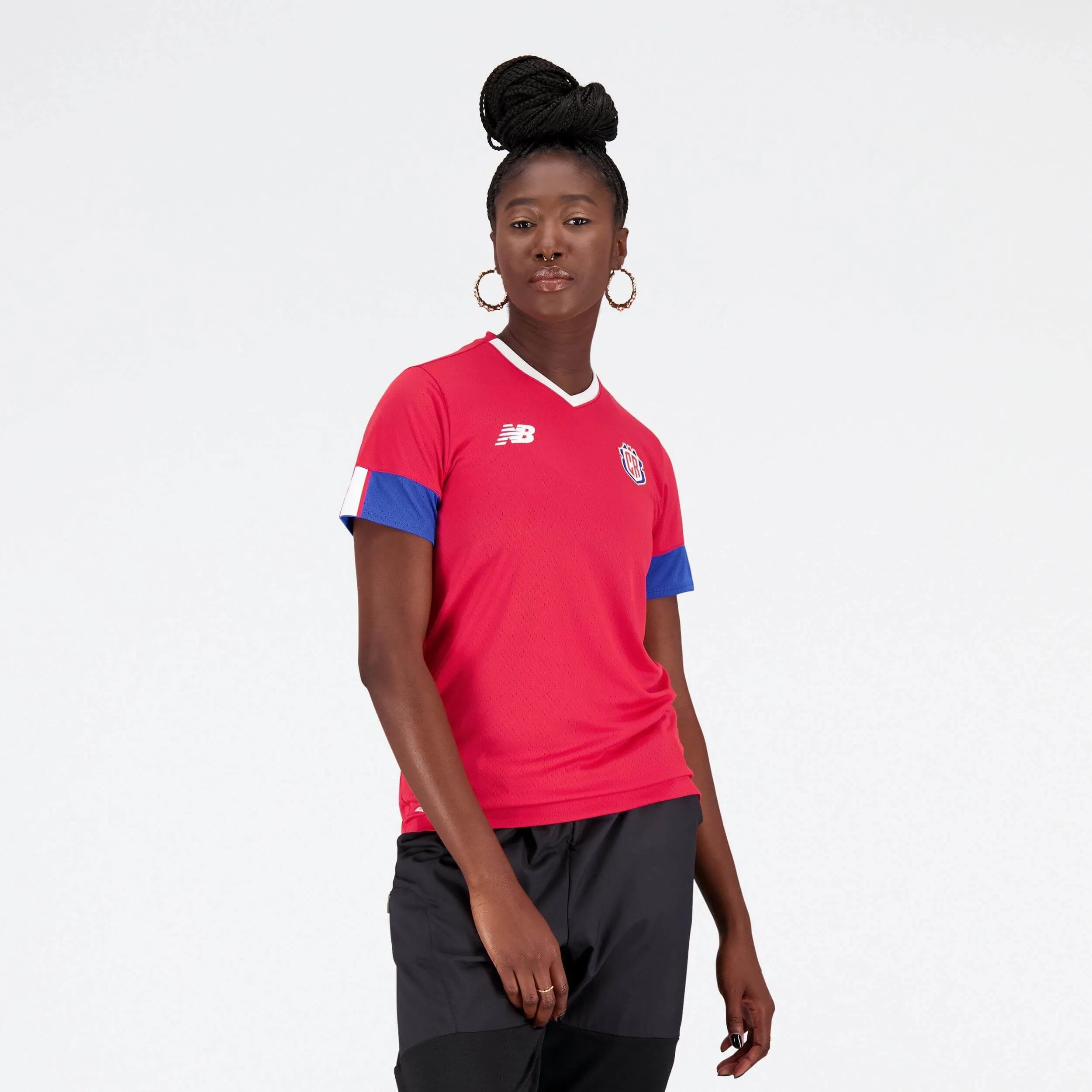 New Balance 2022-23 Women's Costa Rica Home Jersey - Red Winter Jersey Top