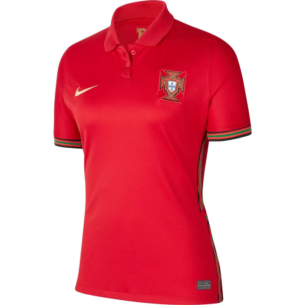 Nike 2020-21 Portugal WOMENS Home Jersey - Red Textured Jersey Blouse