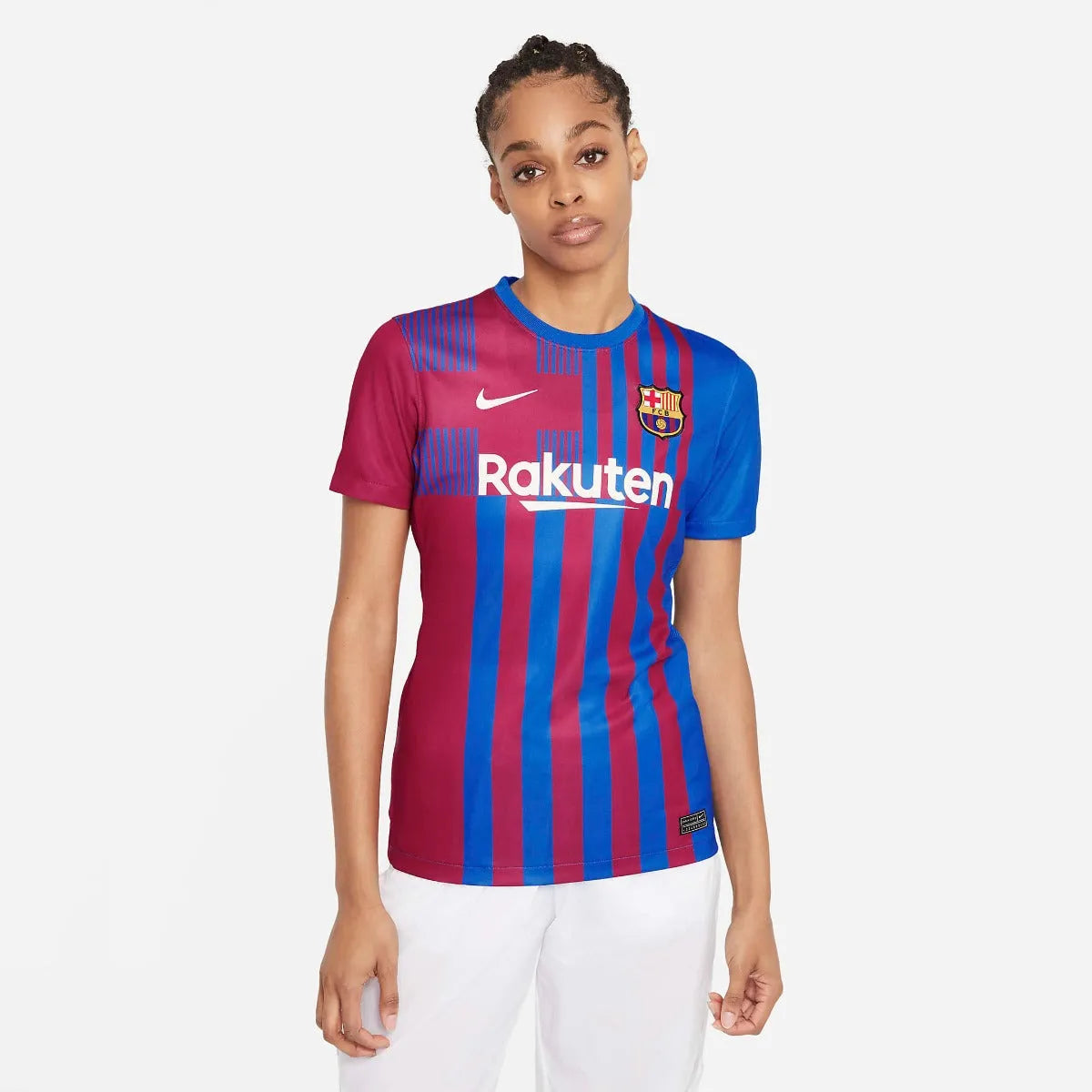 Nike 2021-22 Barcelona Women Home Jersey - Soar-Noble Red Cotton Jersey Tee