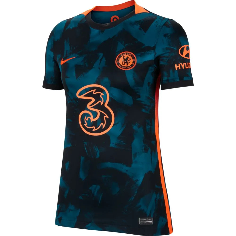 Nike 2021-22 Chelsea Women Third Jersey  - Blustery-Hyper Crimson Daily Wear Jersey Tee