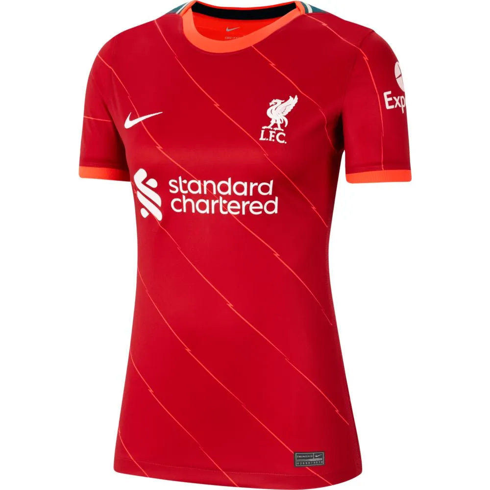 Nike 2021-22 Liverpool Women Home Jersey - Gym Red Short Sleeve Jersey Top