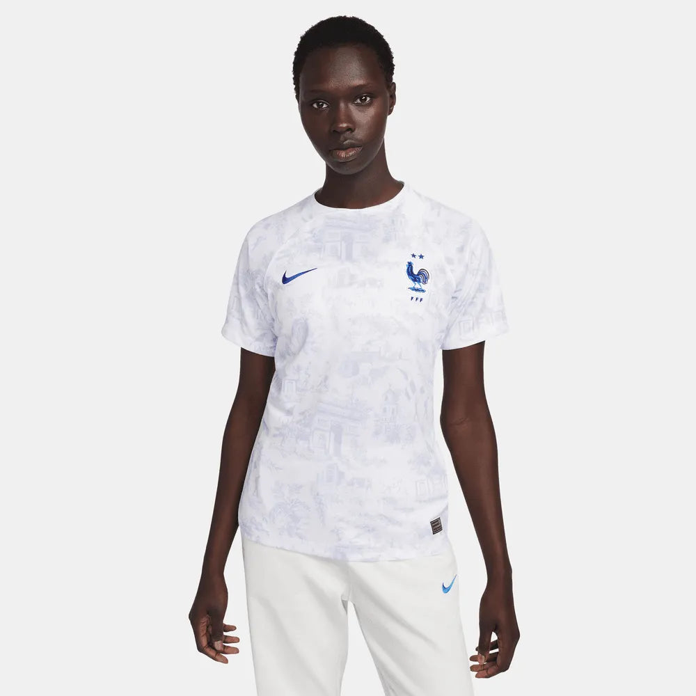 Nike 2022-23 France Women's Away Jersey - White Royal Pure White Jersey Tee