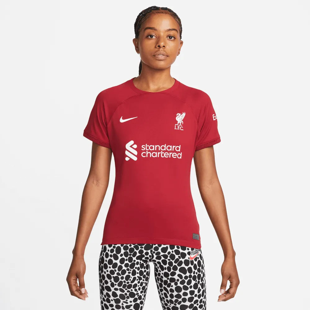 Nike 2022-23 Liverpool FC Womens Stadium Home Jersey - Red Evening Jersey Tee