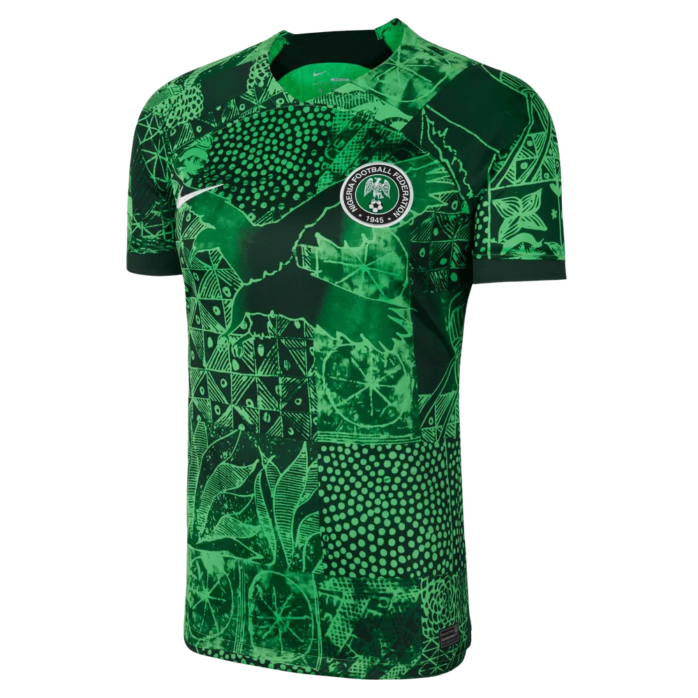 Nike 2022-23 Nigeria Women's Home Jersey - Green Spark-Pine Green Royal Blue Jersey Shirt