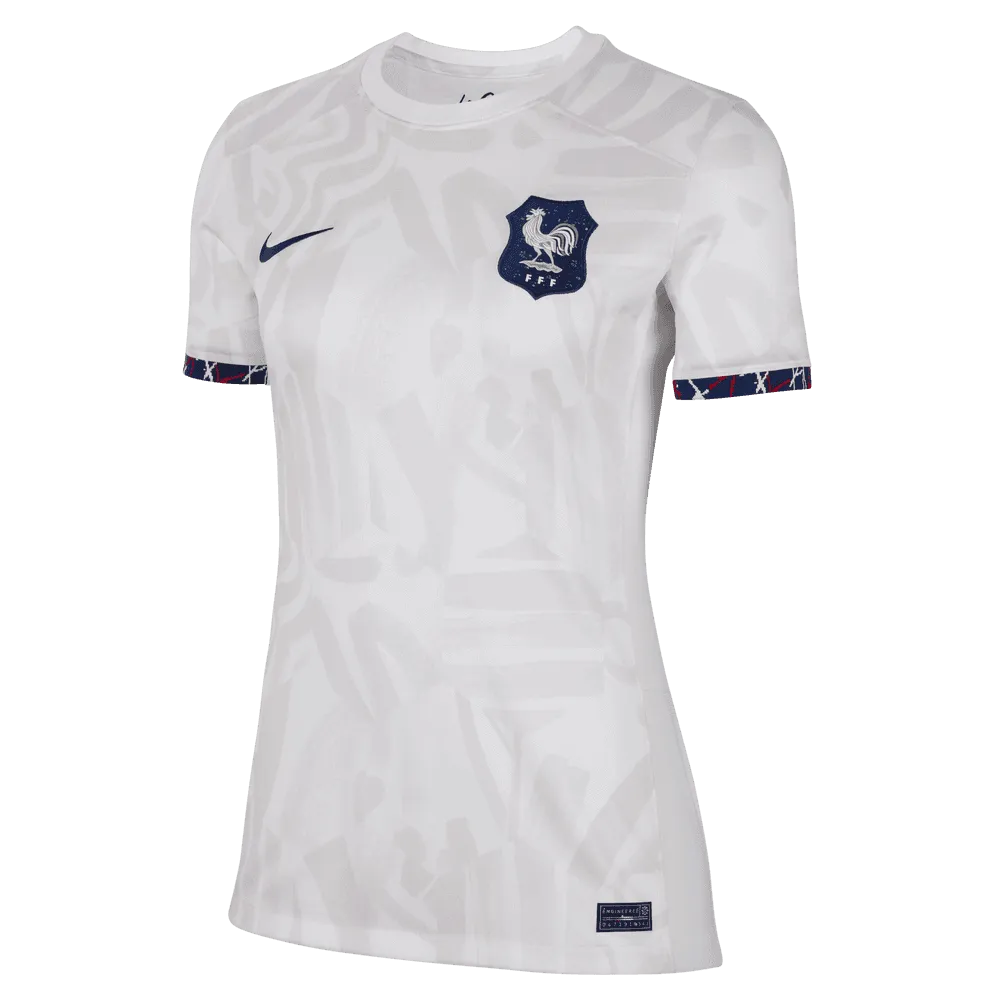 Nike 2023-24 France Women's Stadium Away Jersey Metallic Jersey Tee