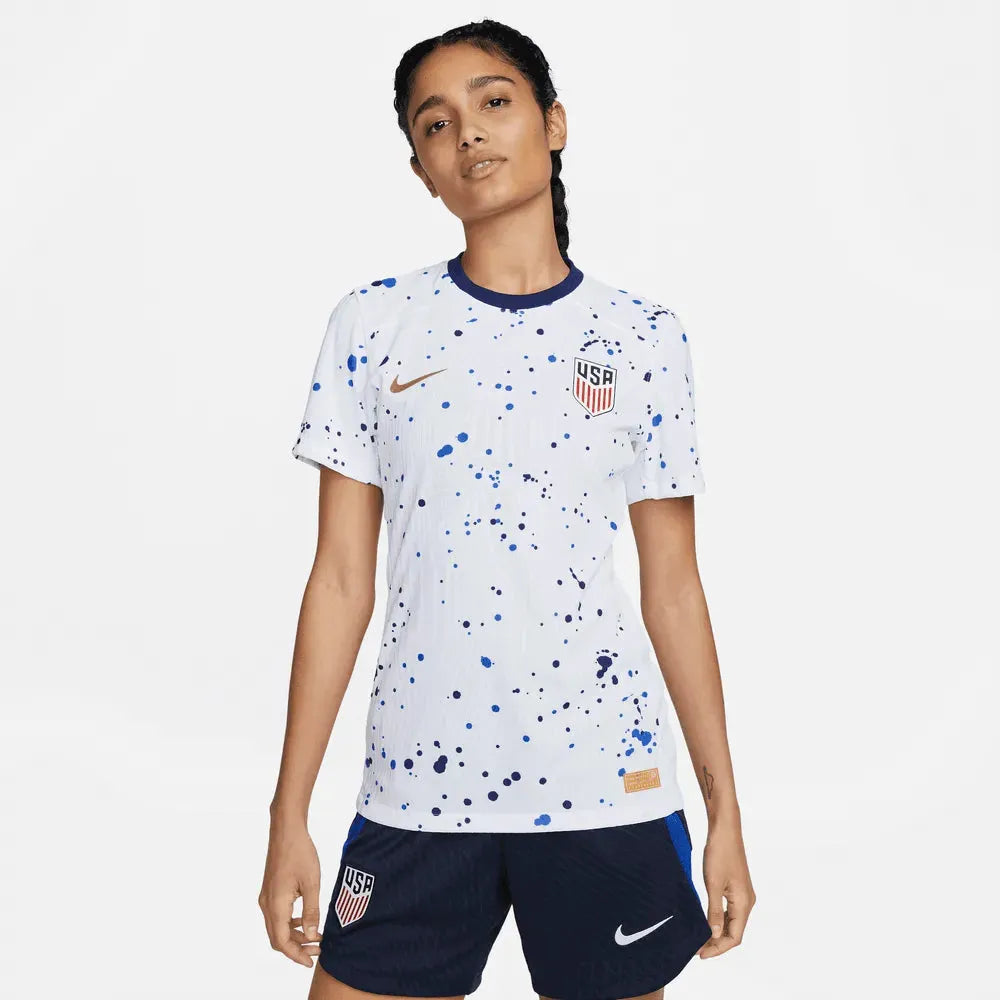 Nike 2023-24 USA Women's Home Authentic Jersey (No Stars) High Neck Jersey Shirt