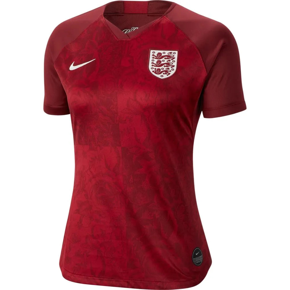 Nike England 2019-20 Women's WC Away Jersey - Red Gold Jersey Tee