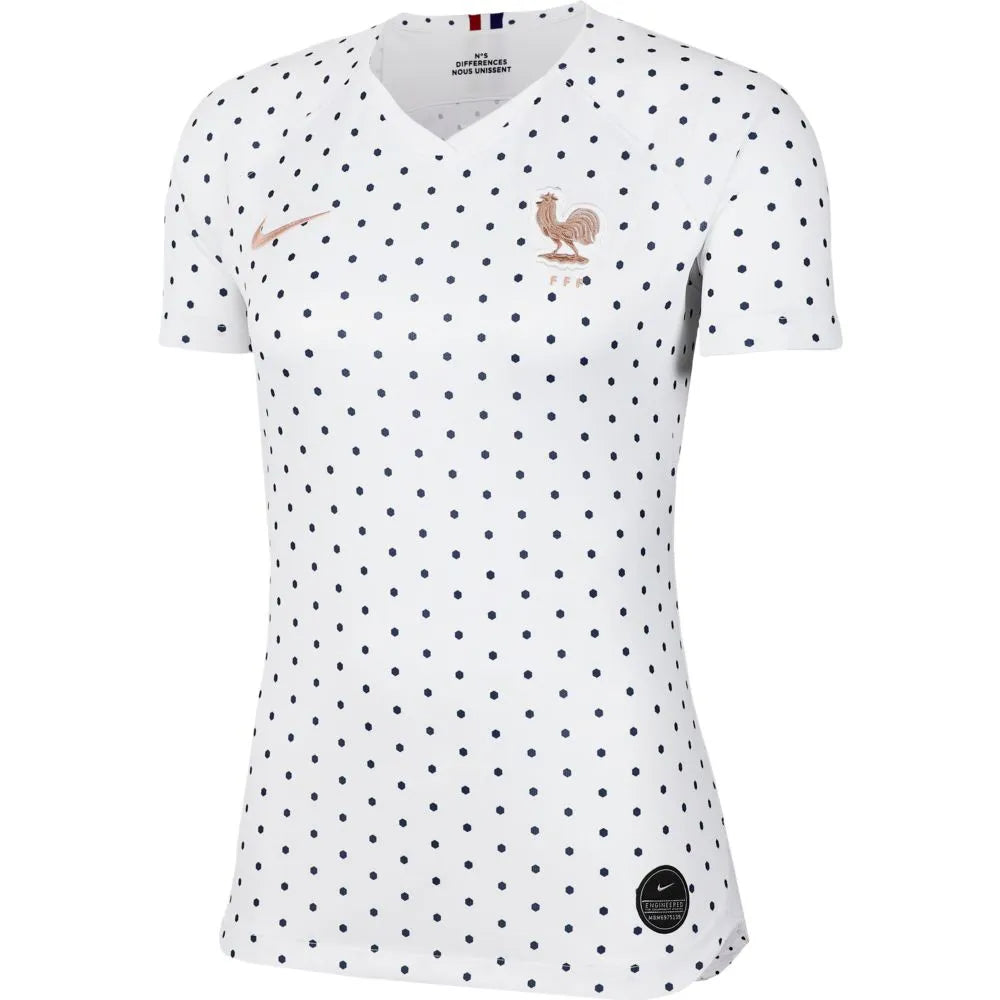 Nike France 2019-20 Women's WC Away Jersey - White Sophisticated Jersey Tee