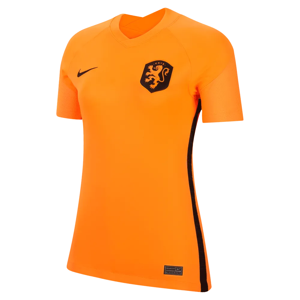 Nike Netherlands Women's EC22 Home Jersey - Total Orange-Black Handmade Jersey Tee