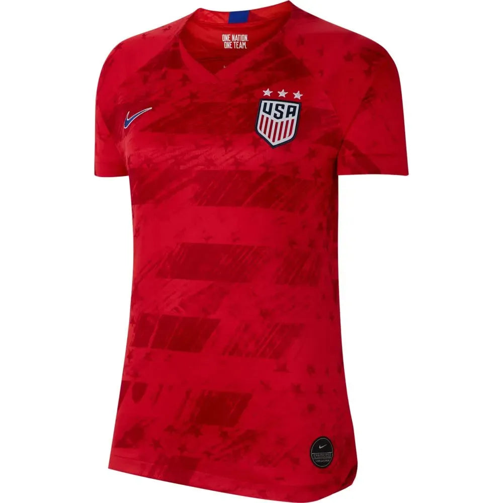 Nike USA 2019-20 Women's WC Away Jersey - Red Modern Jersey Tee