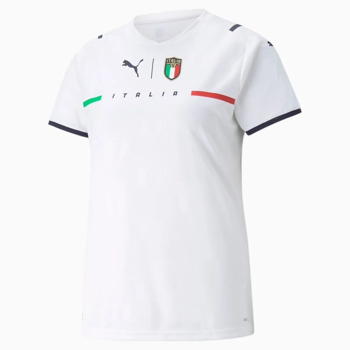 Puma 2021-22 Italy Women Away Jersey - White High Neck Jersey Shirt