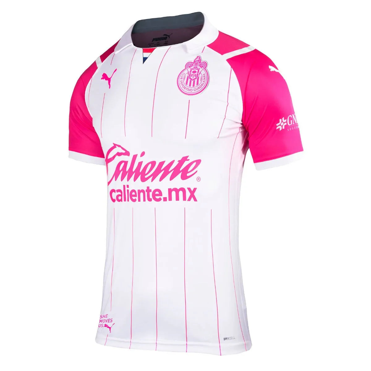 Puma Chivas 2021-22 Women Breast Cancer Awareness Jersey White-Pink Women's Jersey Top